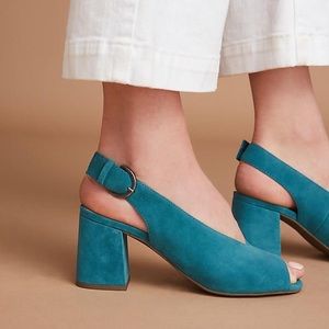 Blue playwright mules